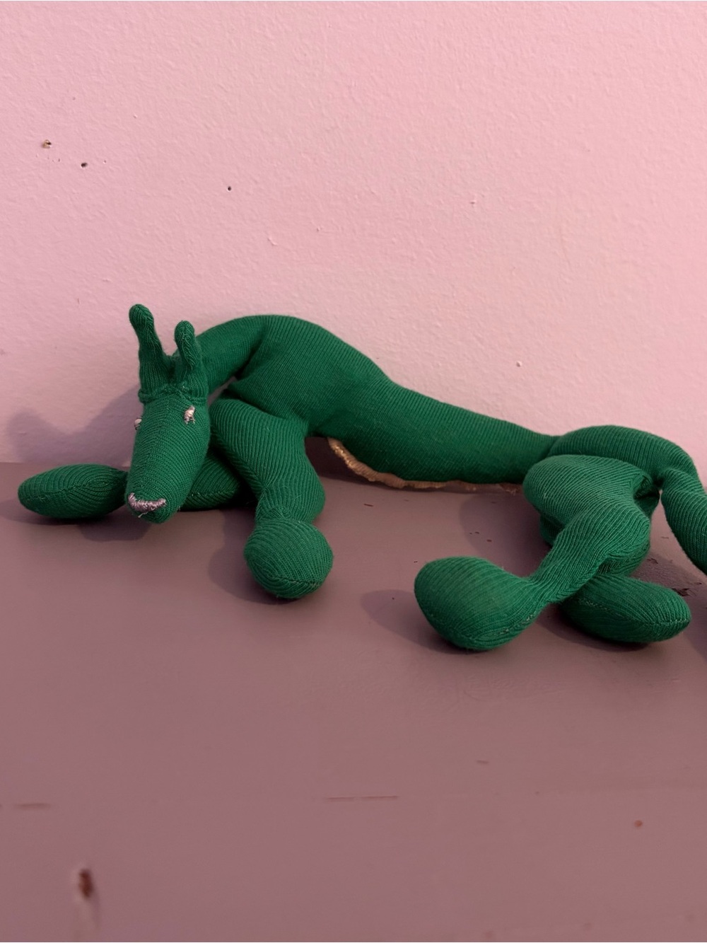 🐺Wolf🐺 10” PLUSH Handmade GREEN Dog CUSTOM Collectible
